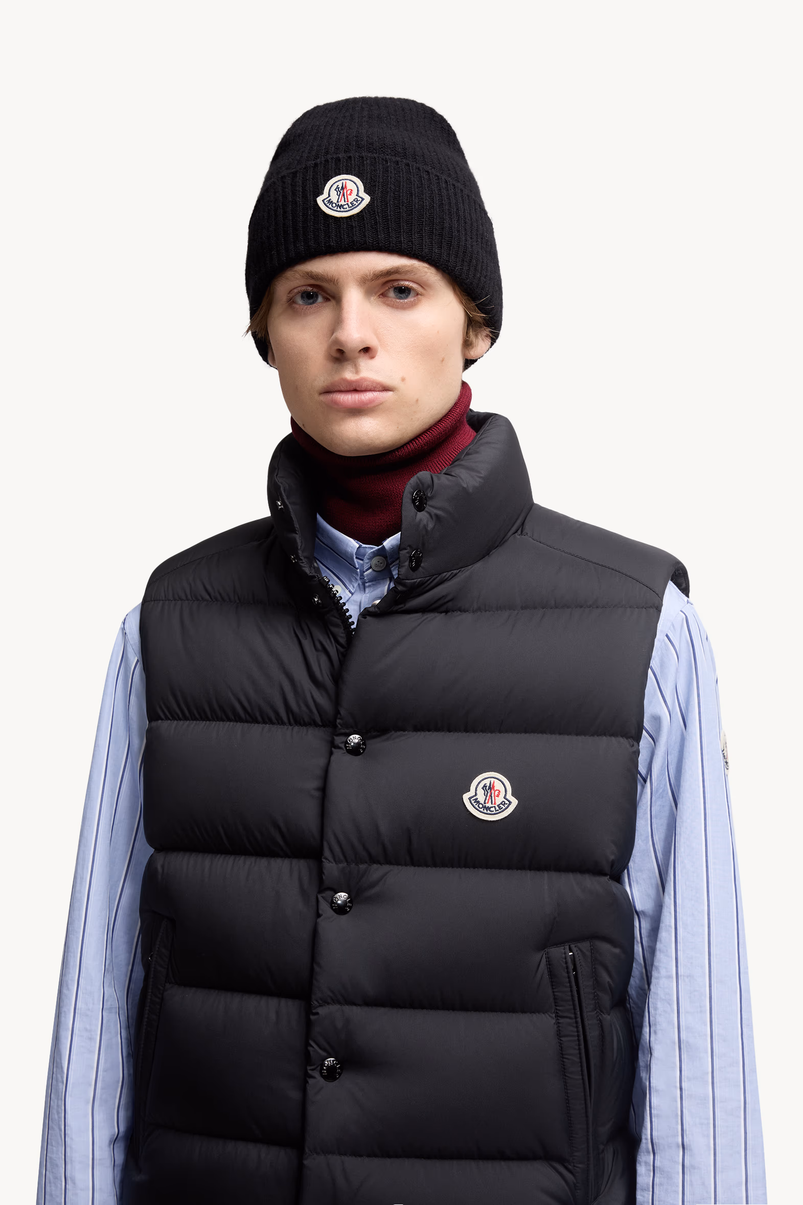 Wool & Cashmere Beanie Men Black Moncler 2